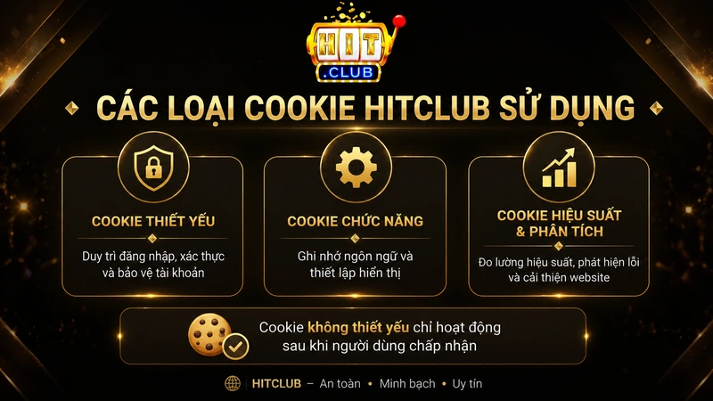 Cookie thiết yếu và dữ liệu trình duyệt được sử dụng tại HITCLUB