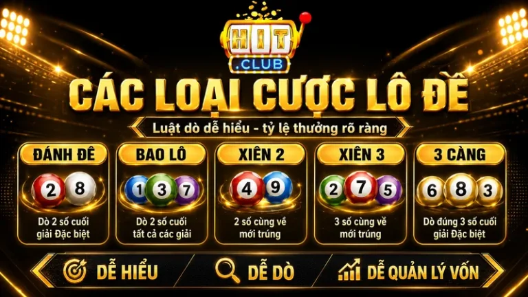 Các Loại Cược Lô Đề Có Mặt Tại HITCLUB