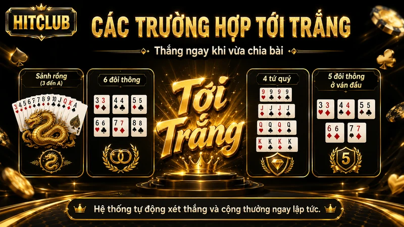 Các trường hợp Tới Trắng Tiến Lên HITCLUB