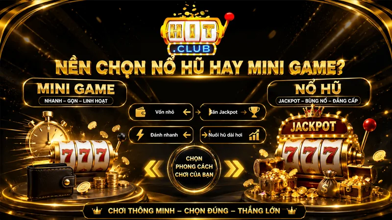 Cách lựa chọn Nổ Hũ hay Mini Game tại HITCLUB