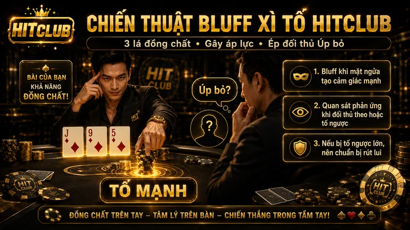 Chiến thuật Bluff ép đối thủ bỏ cuộc trong Xì Tố HITCLUB