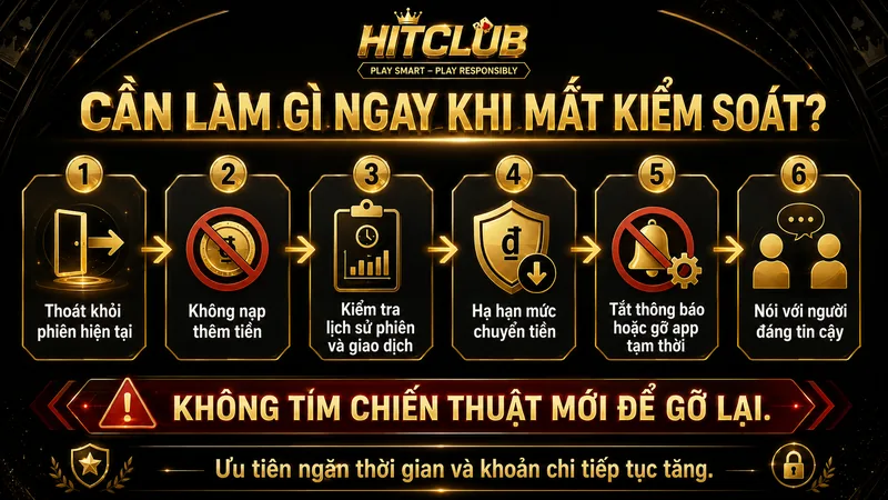 Các bước cần làm ngay khi người chơi vượt giới hạn thời gian hoặc ngân sách tại HITCLUB