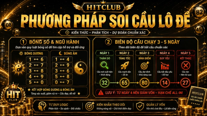 Các phương pháp soi cầu lô đề bằng bóng số và nhịp cầu