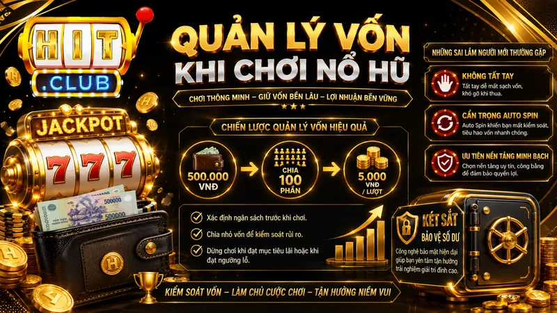 Cách quản lý vốn khi chơi Nổ Hũ HITCLUB