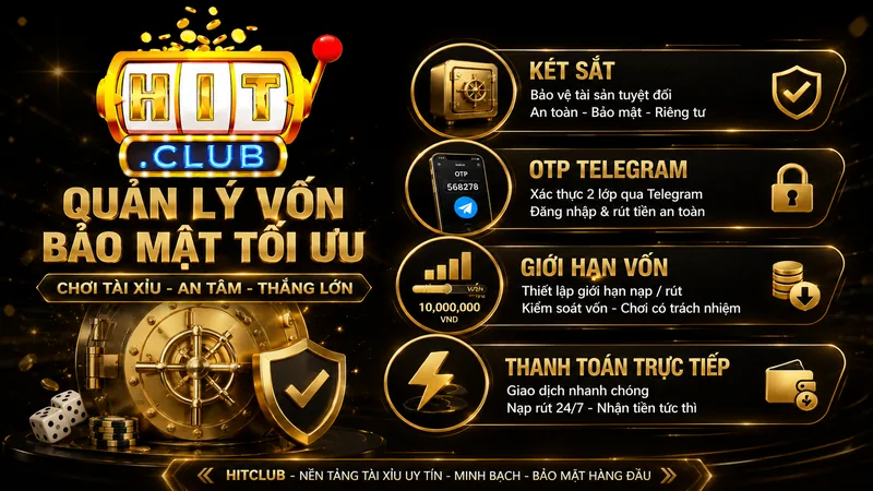 Quản lý vốn và bảo mật khi chơi Tài Xỉu HITCLUB